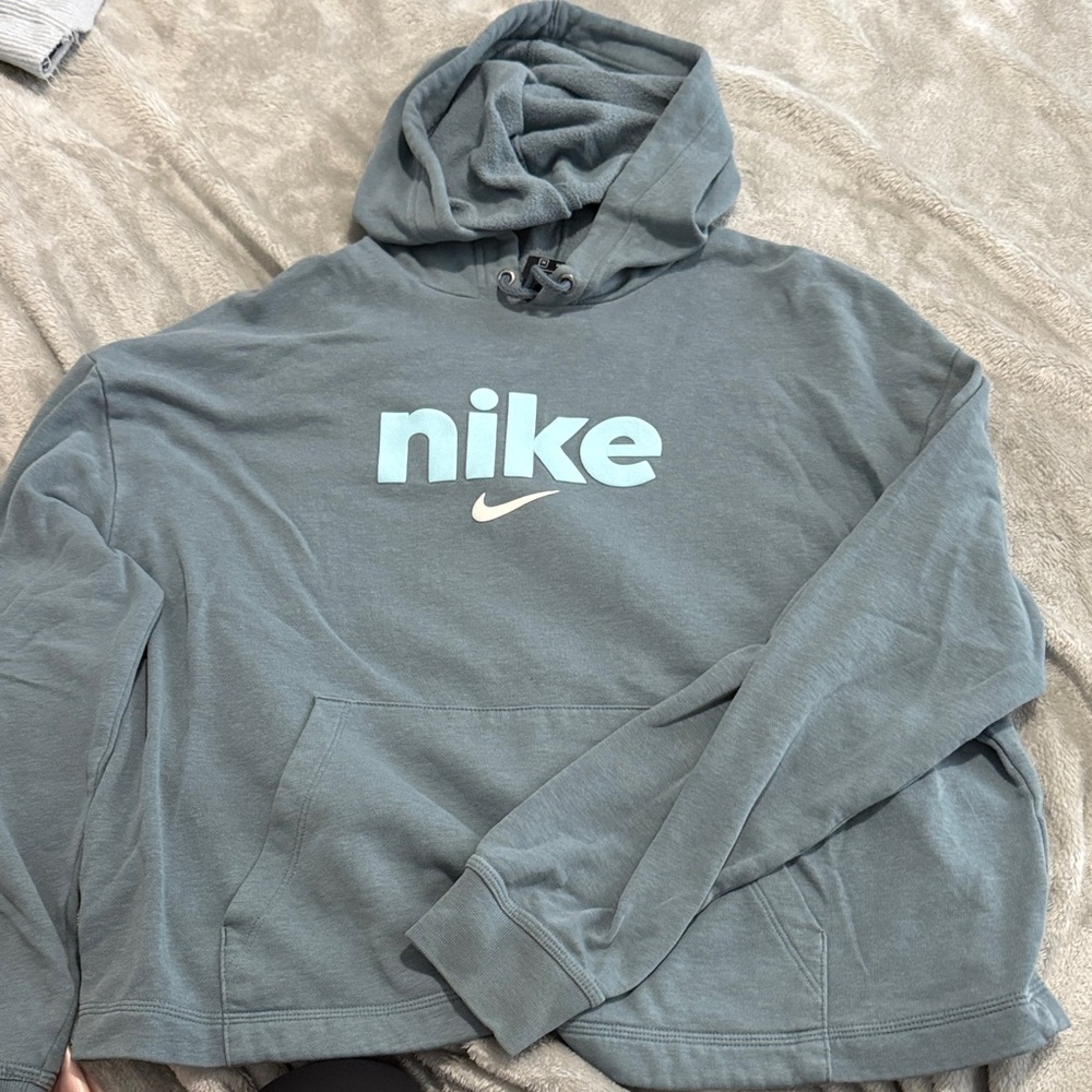 Nike Teal Pullover Hoodie with White Logo